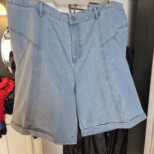 Ashley Stewart Bermuda Denim Blue Women's Shorts